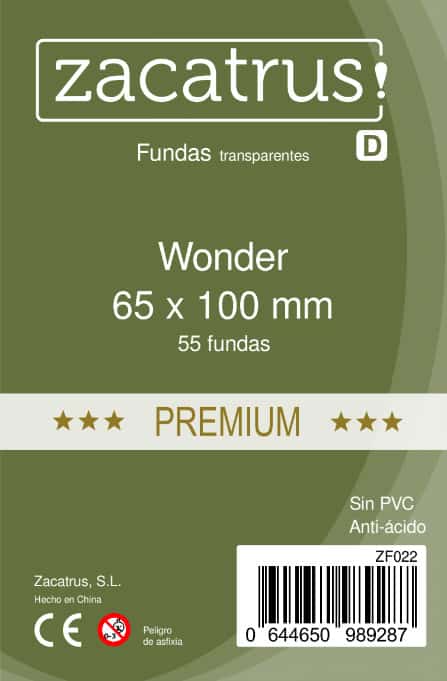 Fundas Zacatrus Wonder premium (65 mm X 100 mm) (55uds)