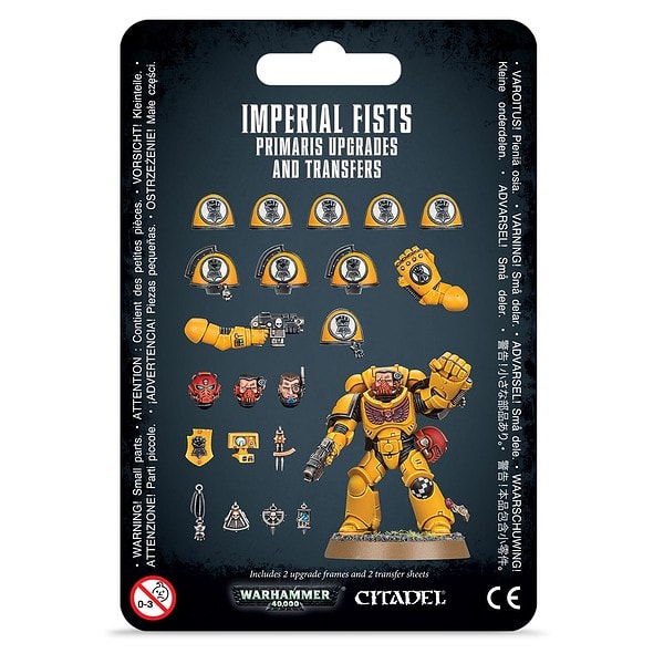 Mejoras y calcomanías de Imperial Fists Primaris