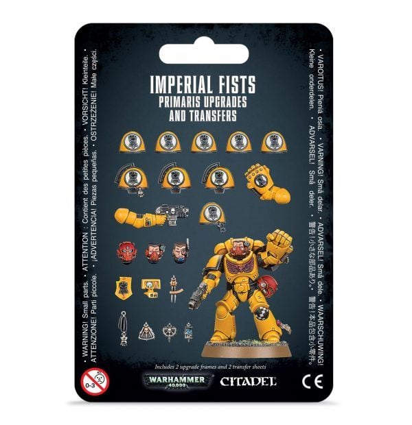 Mejoras y calcomanías de Imperial Fists Primaris