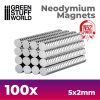 Imanes Neodimio 5x2mm - 100 unidades (N52) Imanes Neodimio 5x2mm - 100 unidades (N52)