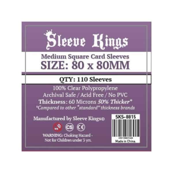 SLEEVE KINGS MEDIUM SQUARE CARD SLEEVES (80X80MM)