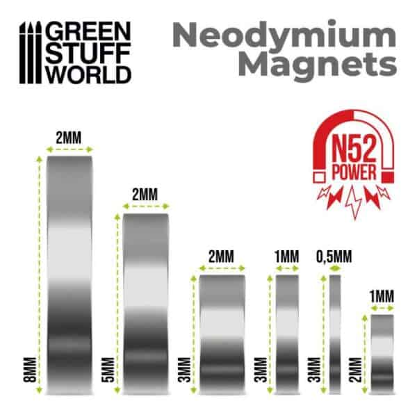 Imanes Neodimio 3x2mm - 100 unidades (N52) 2