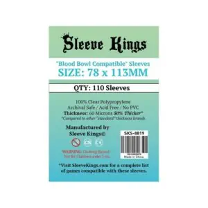 SLEEVE KINGS BLOOD BOWL COMPATIBLE SLEEVES (78X113MM)