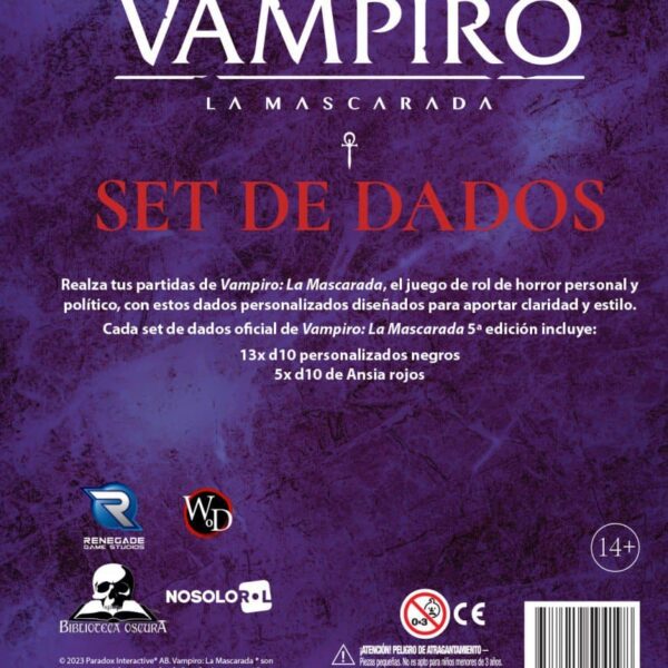 Vampiro: La Mascarada 5.ª ed. Set de Dados 2