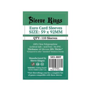 SLEEVE KINGS EURO CARD SLEEVES (59X92MM)