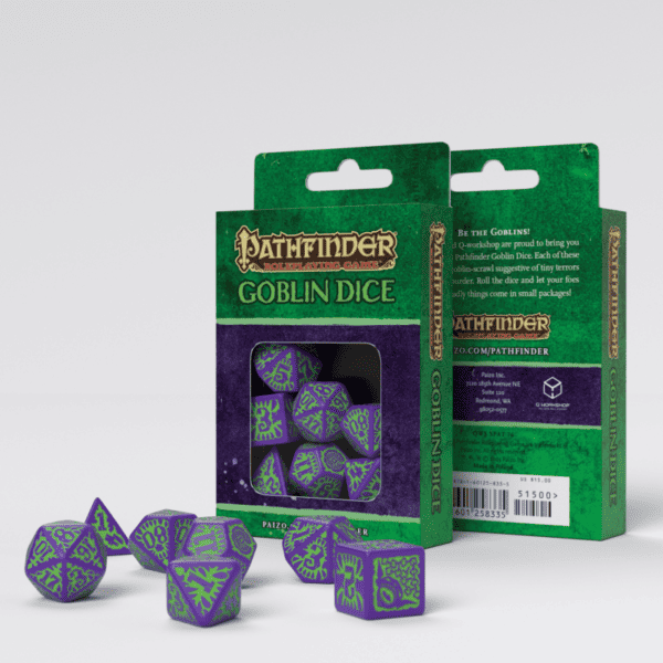 Pathfinder Goblin Purple & green Dice Set 1