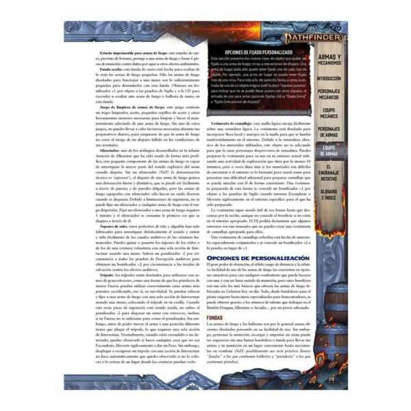 Pathfinder 2ª ed. - Armas y Mecanismos