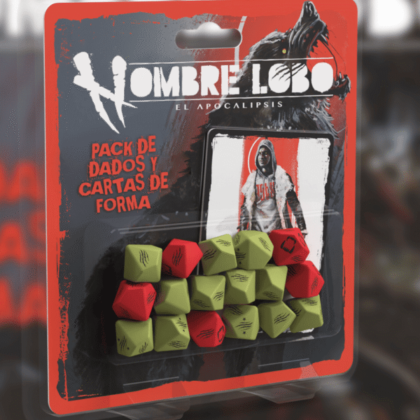 Juego de Dados y Cartas de Forma. Hombre Lobo El Apocalipsis 5.ª Edición