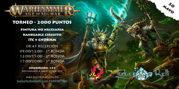 Entrada Torneo Age of Sigmar 30 Mayo