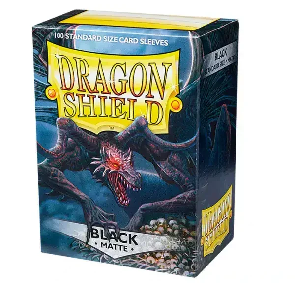Dragon Shield Standard Sleeves - Matte Black (100 Sleeves)