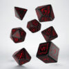 Elvish Black & red Dice Set