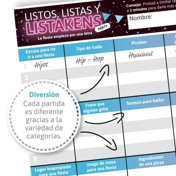 Listos, Listas y Listakens Junior