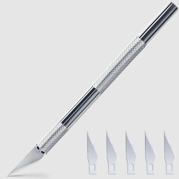 bisturi Bisturí de Acero con 5 Cuchillas de Recambio