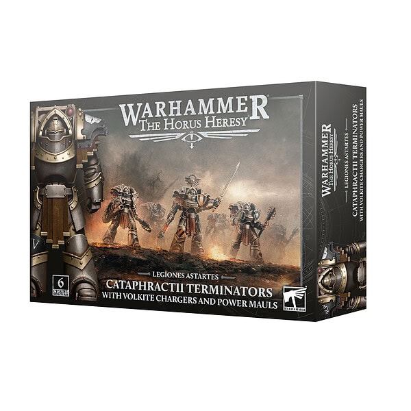Cataphractii Terminators con Volkite Chargers y Power Mauls