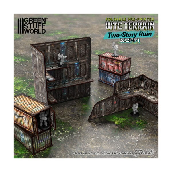 Ruina plegable prepintada dos pisos WTC - Sci-fi