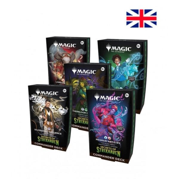 Mazo de Commander Secretos de Strixhaven Pack de 5 mazos
