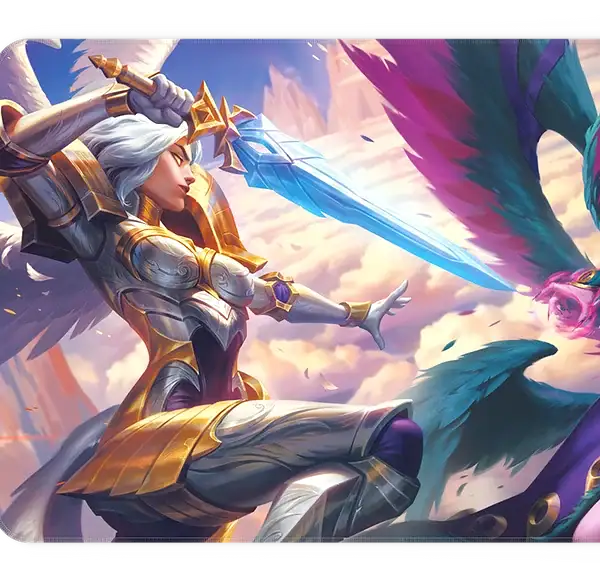 Riftbound: Vendetta playmat Kayle & Morgana