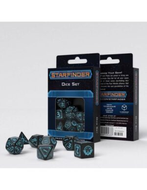 Set de Dados Starfinder: negro & azul (7)