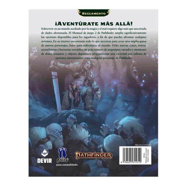 8436625615312-1200-backflat Pathfinder 2ª ed. - Manual de juego 2 - remaster